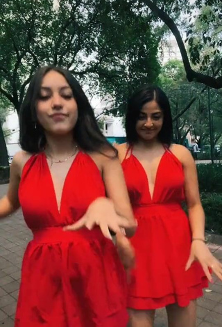 4. Sexy Shaulaponce2.0 in Red Dress