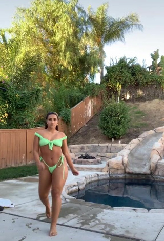 1. Sienna Mae Gomez in Alluring Green Bikini