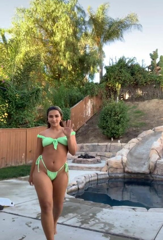 2. Sienna Mae Gomez in Alluring Green Bikini