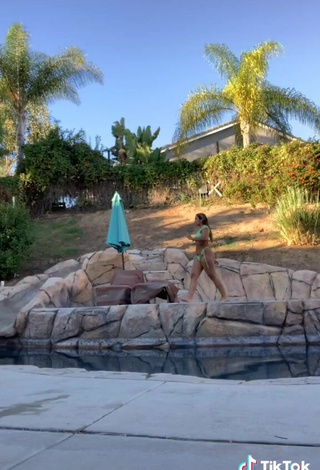5. Sienna Mae Gomez in Alluring Green Bikini