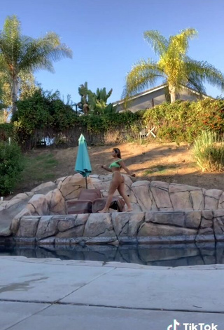 6. Sienna Mae Gomez in Alluring Green Bikini