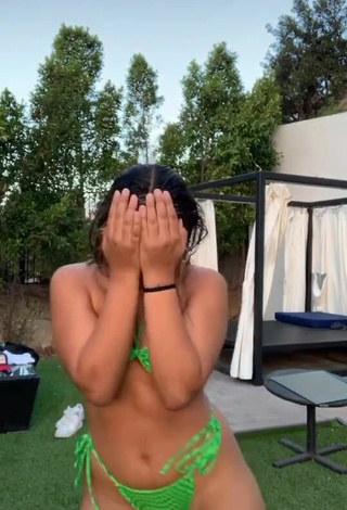 2. Sienna Mae Gomez in Sweet Green Bikini