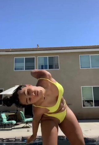 3. Sienna Mae Gomez in Sexy Yellow Bikini