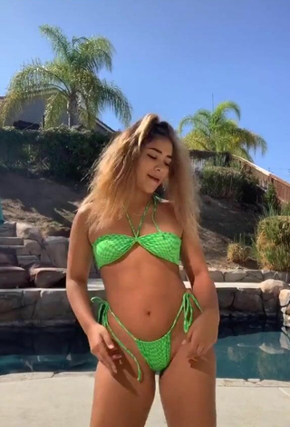 3. Gorgeous Sienna Mae Gomez in Alluring Green Bikini
