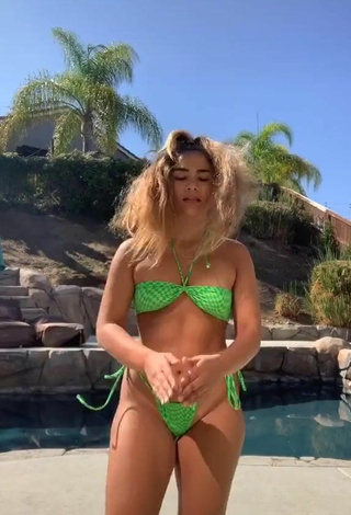 4. Gorgeous Sienna Mae Gomez in Alluring Green Bikini