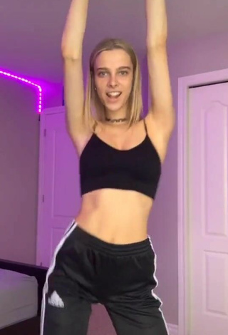 6. Ashley Matheson Looks Sexy in Black Crop Top