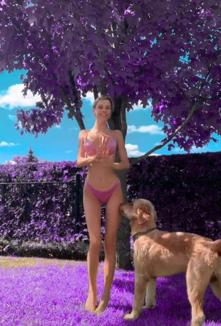 6. Hot Ashley Matheson in Pink Bikini