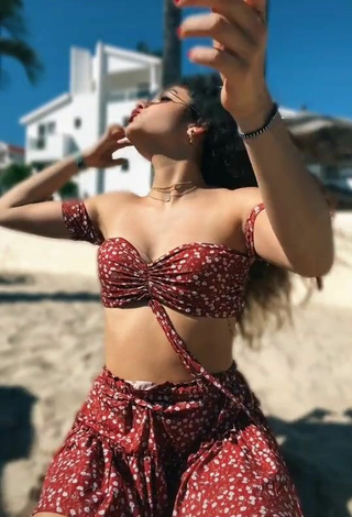 Amazing Sofia Mata in Hot Crop Top at the Beach
