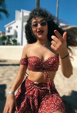 6. Amazing Sofia Mata in Hot Crop Top at the Beach