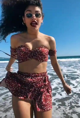 Beautiful Sofia Mata in Sexy Crop Top at the Beach