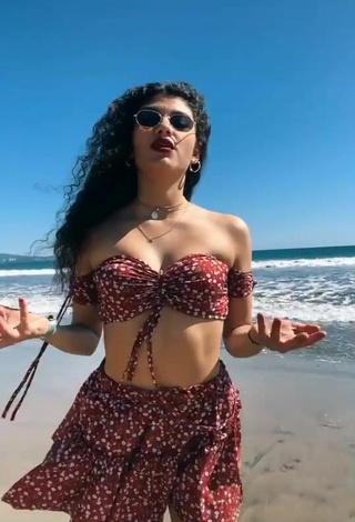 Sexy Sofia Mata in Crop Top at the Beach