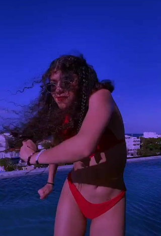 5. Amazing Sofia Mata in Hot Red Bikini