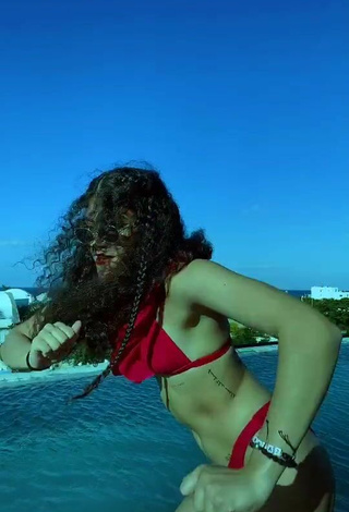 6. Amazing Sofia Mata in Hot Red Bikini