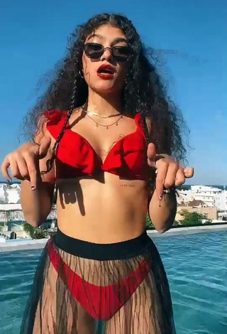 Beautiful Sofia Mata in Sexy Red Bikini