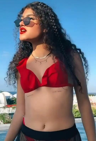 3. Cute Sofia Mata in Red Bikini Top