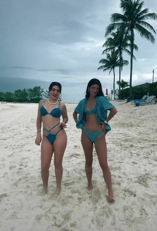 1. Hot Sophia Talamas in Blue Bikini at the Beach