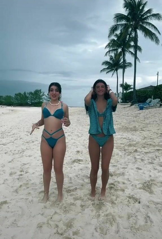 2. Hot Sophia Talamas in Blue Bikini at the Beach