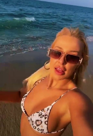 6. Hot Tana Mongeau in Bikini Top at the Beach