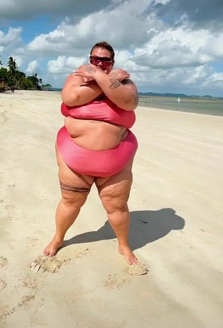 1. Sexy Thais Carla in Red Bikini at the Beach