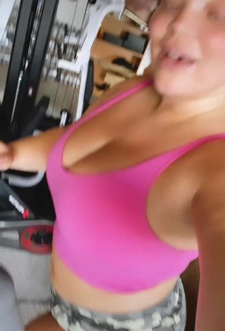 1. Cute Trisha Paytas Shows Cleavage while doing Sports Exercises