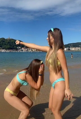 4. Cute Aitana & Paula Etxeberria Shows Legs at the Beach