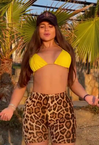 5. Sexy Valeriya Bearwolf in Yellow Bikini Top