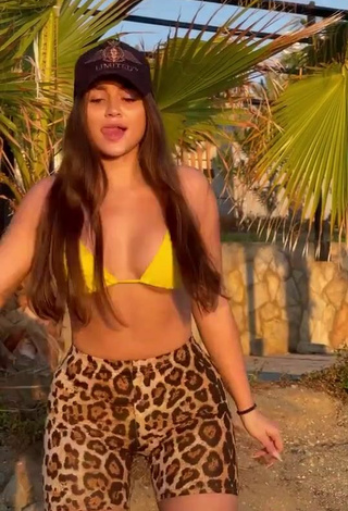 6. Sexy Valeriya Bearwolf in Yellow Bikini Top