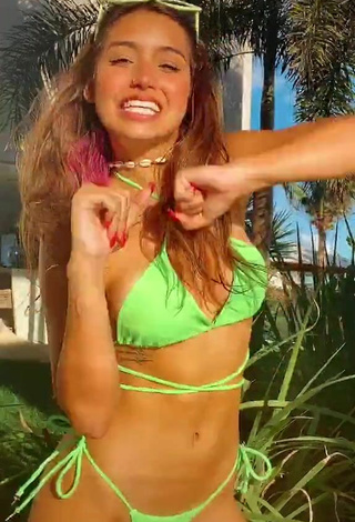1. Erotic Vanessa Lopes in Light Green Bikini