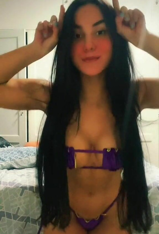 2. Sexy Victoria Matosa in Violet Bikini