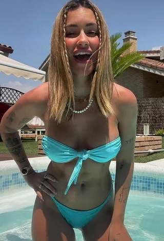 2. Sweetie Abril Cols in Turquoise Bikini at the Pool