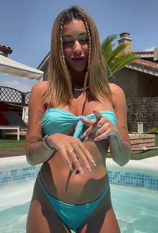 5. Sweetie Abril Cols in Turquoise Bikini at the Pool