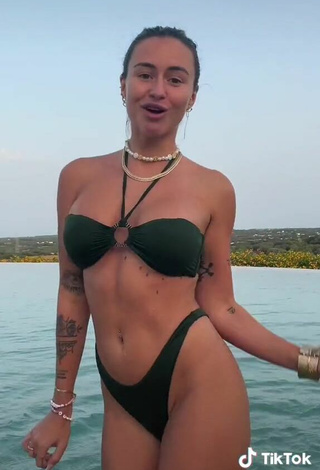 2. Abril Cols in Seductive Green Bikini