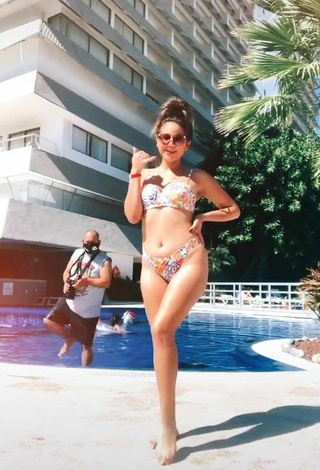 4. Hot Ana Morquecho in Floral Bikini at the Pool