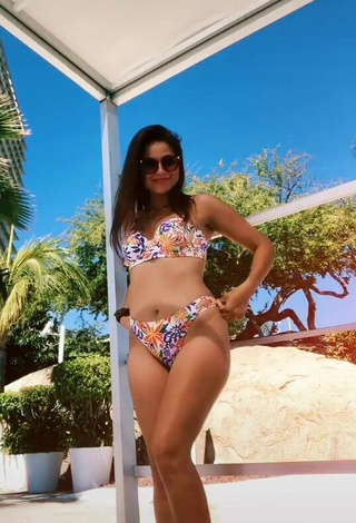 Sexy Ana Morquecho in Floral Bikini