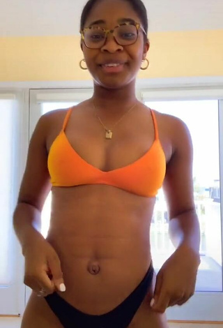 4. Cute Angel Ogbonna in Orange Bikini Top