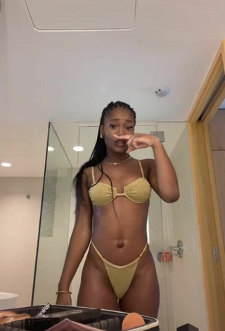 4. Sweetie Angel Ogbonna in Golden Bikini