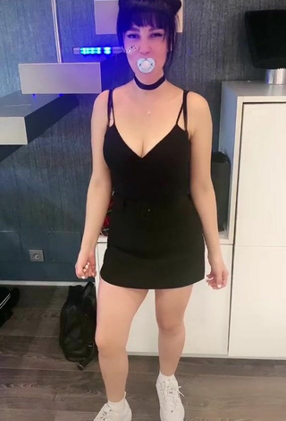 5. Sexy Ani Ani in Black Dress and Bouncing Boobs