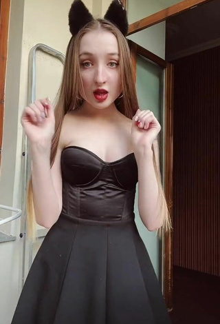 2. Sexy Arina Dubkova in Black Dress