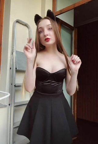 3. Sexy Arina Dubkova in Black Dress