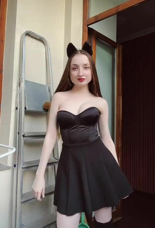 5. Sexy Arina Dubkova in Black Dress
