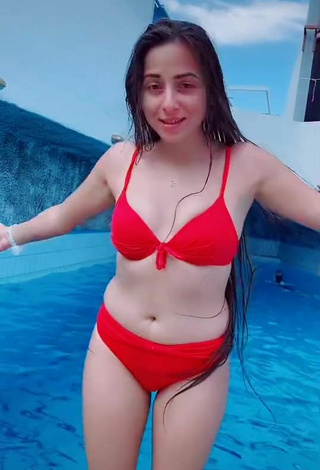 4. Hot Asena Kızılarslan in Red Bikini at the Pool