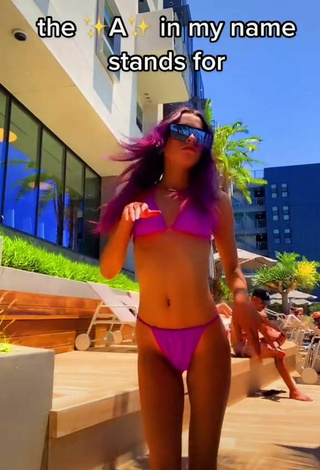 4. Hot Ashley Newman in Pink Bikini