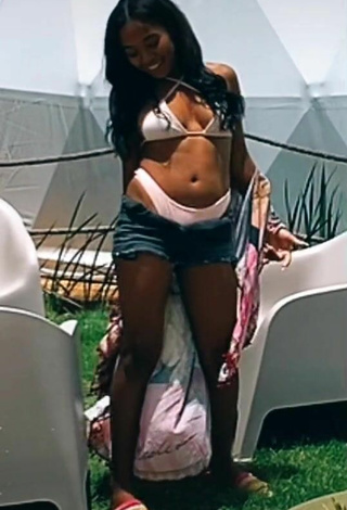 3. Sexy Ashley Montero Shows Cleavage in White Bikini