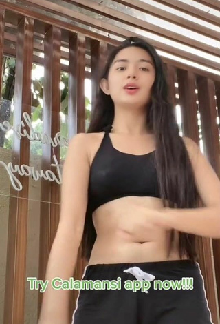 3. Sexy Ashy Amadure in Black Crop Top