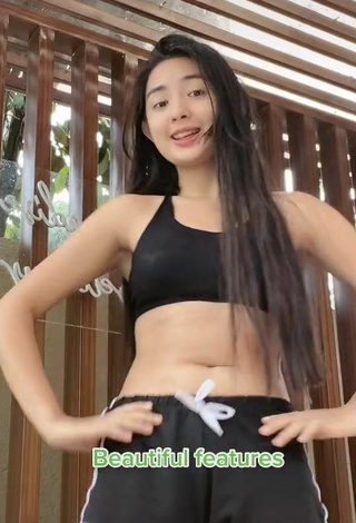 5. Sexy Ashy Amadure in Black Crop Top