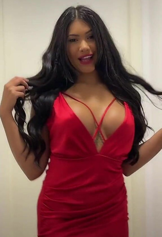4. Hot Ayarla Souza in Red Dress