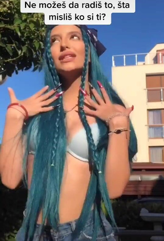 4. Amazing Barbara Milenkovic in Hot Blue Bikini Top