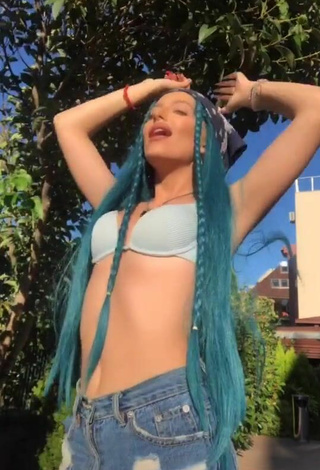 3. Beautiful Barbara Milenkovic in Sexy Blue Bikini Top