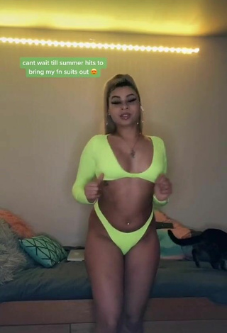 Sweet BbygShai in Cute Light Green Bikini