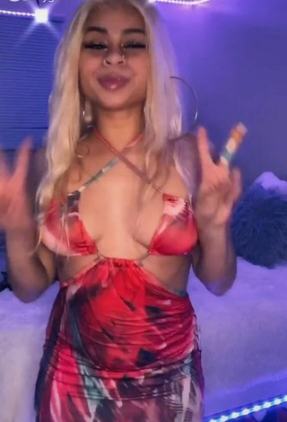 Beautiful BbygShai Shows Cleavage in Sexy Dress